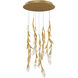 Signature Secret Garden LED 17 inch French Gold Multi-Light Pendant Ceiling Light