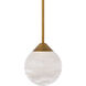 Beyond Quest LED 7.13 inch Aged Brass Pendant Ceiling Light, Beyond