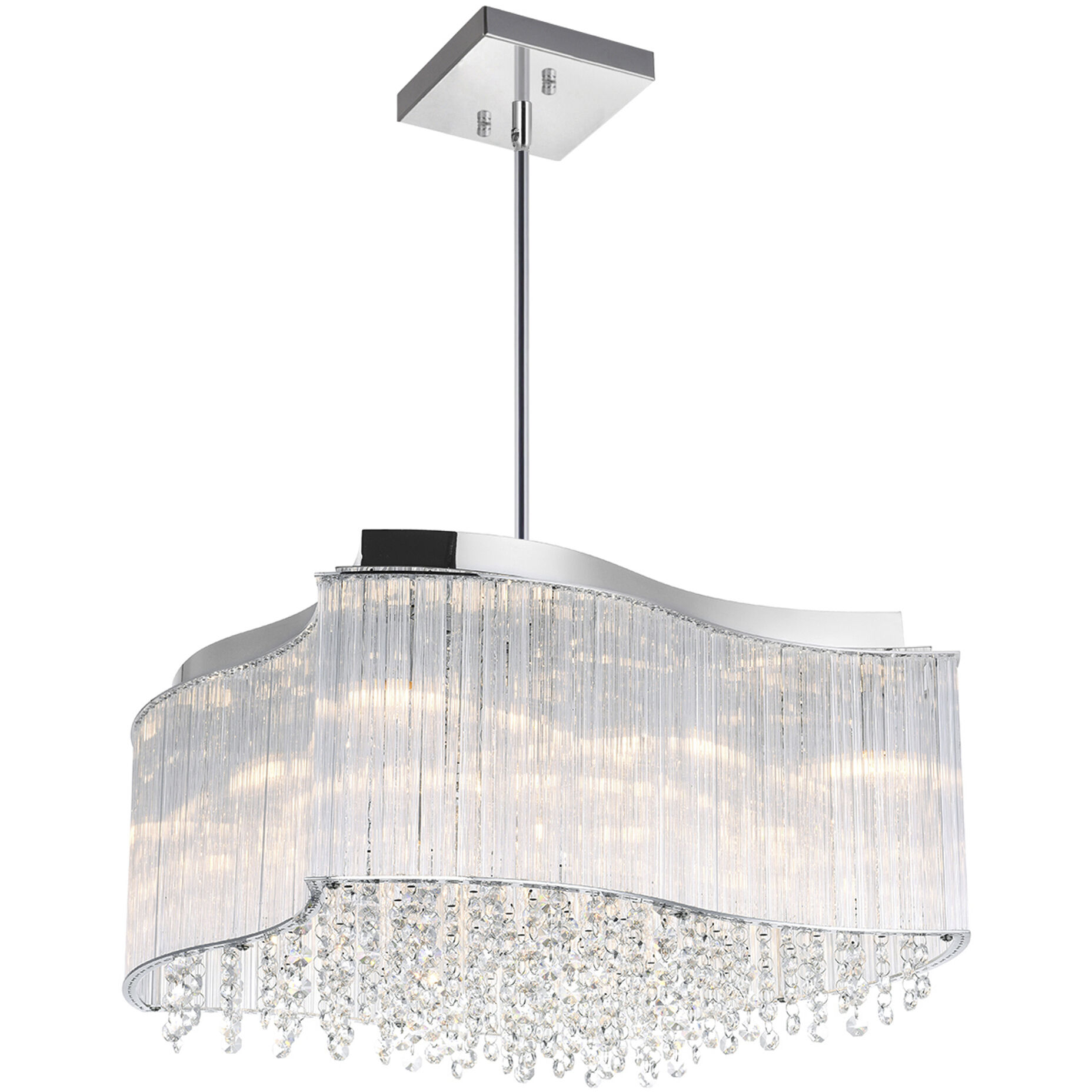 Elsa 10 Light 20 inch Chrome Island/Pool Table Light Ceiling Light