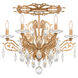 Filigrae 6 Light French Gold Flush Mount Ceiling Light in Filigrae Heritage