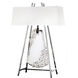 Forever Flora 31.6 inch 7 watt Polished Chrome Table Lamp Portable Light in Black Rope, Black Rope