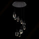Beyond Martini LED 17 inch Black Multi-Light Pendant Ceiling Light in Optic, Beyond