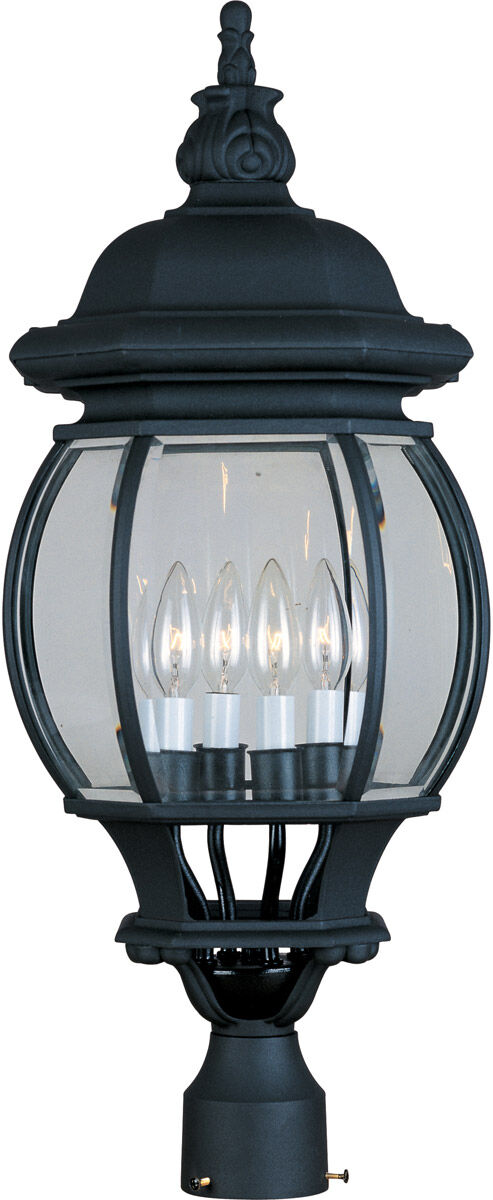 Crown Hill 4 Light 27 inch Black Outdoor Pole/Post Lantern