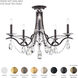Vesca 5 Light Antique Silver Semi-Flush Mount Ceiling Light in Radiance