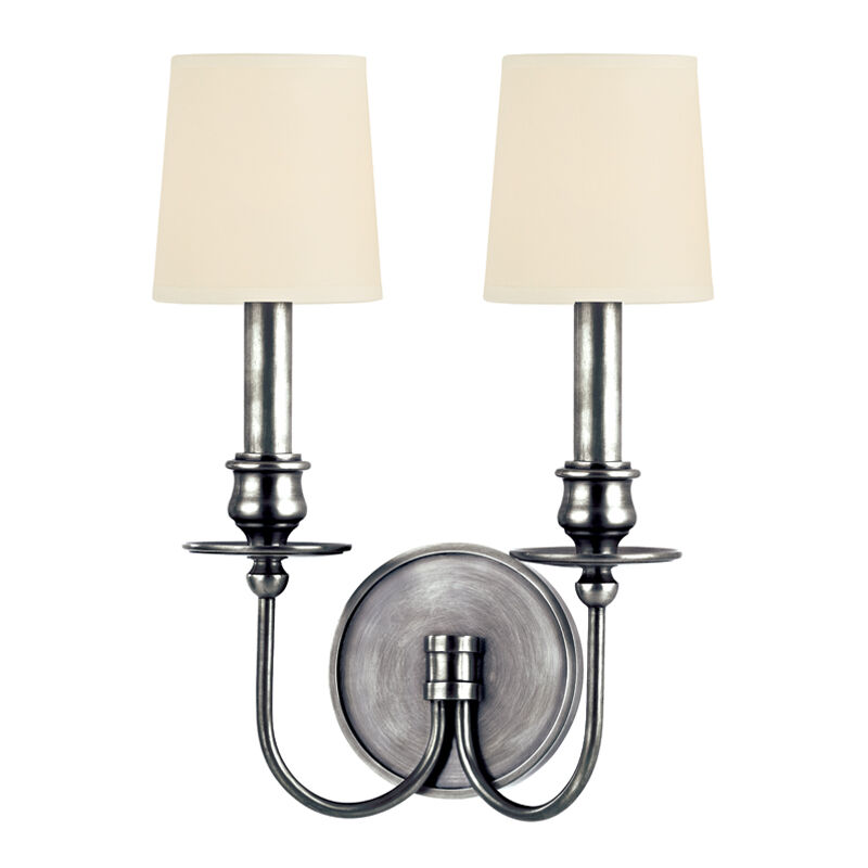 Hudson Valley Cohasset 2 Light 10.25 inch Polished Nickel Wall Sconce Wall Light 8212-PN - Open Box