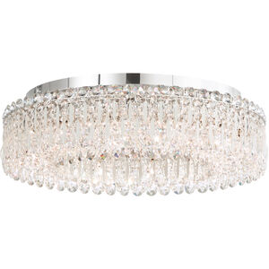 Sarella 12 Light 24 inch Polished Stainless Steel Flush Mount Ceiling Light in Spectra