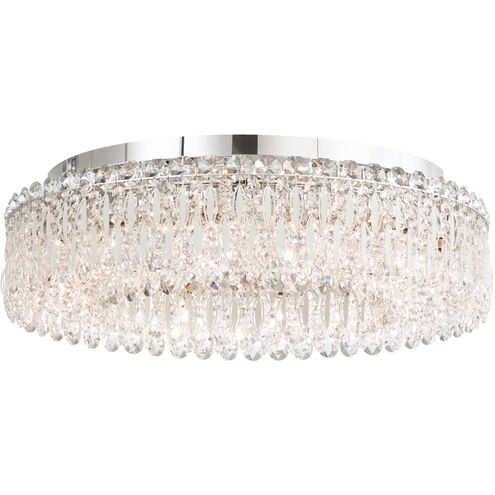 Sarella 12 Light 24 inch Polished Stainless Steel Flush Mount Ceiling Light in Spectra