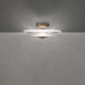Origami LED 16 inch Aged Brass Semi-Flush Mount Ceiling Light, Schonbek Signature