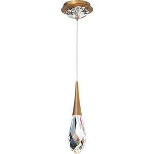 Hibiscus LED 5.9 inch Aged Brass Mini Pendant Ceiling Light, Beyond