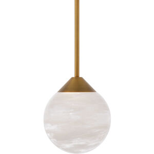 Quest LED 7.13 inch Aged Brass Mini Pendant Ceiling Light, Beyond