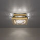 Beyond Enchante LED 10 inch Aged Brass Semi-Flush Mount Ceiling Light, Beyond