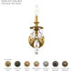 Milano 1 Light 7 inch Parchment Gold Wall Sconce Wall Light in Heritage, Parchment Gold Cast