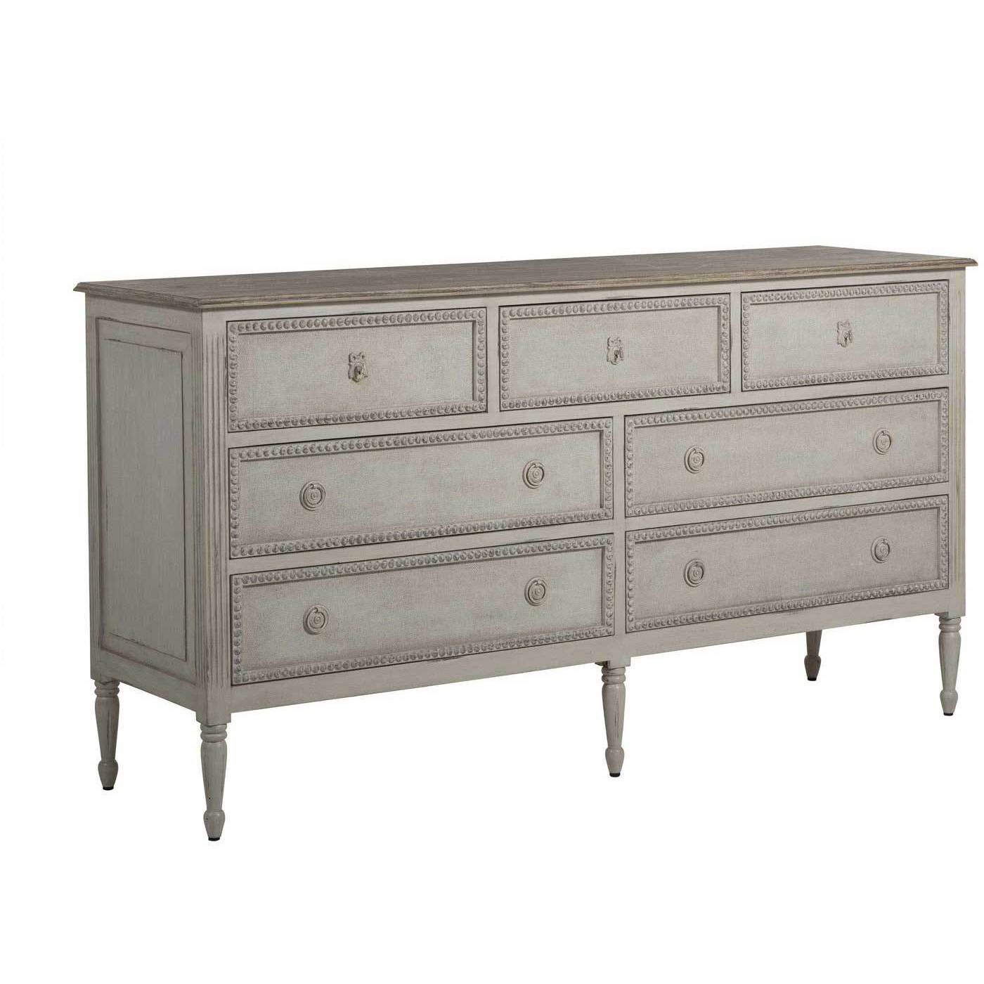 Caroline Classic Antique White / Feather Grey Chest