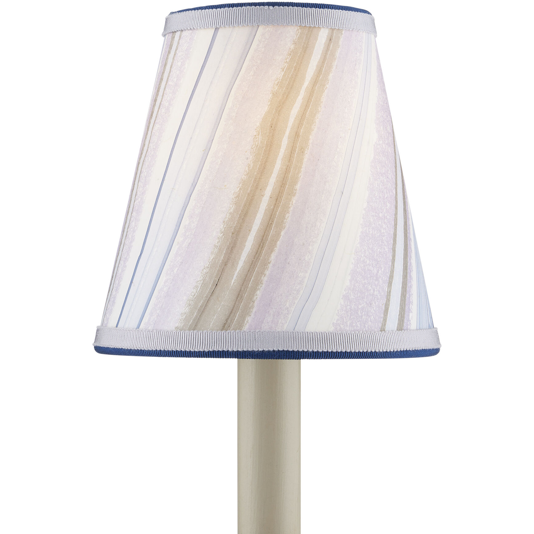 Marble Paper Lilac and Blue Agate Tapered Chandelier Shade