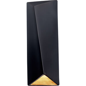 Ambiance LED 6 inch White Crackle ADA Wall Sconce Wall Light, Closed Top Fixture, Diagonal