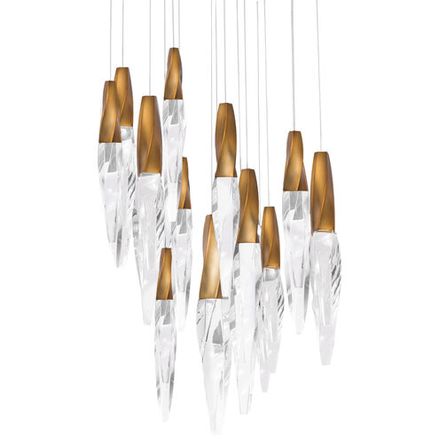 Kindjal LED 23 inch Aged Brass Multi-Light Pendant Ceiling Light, Beyond