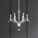 Priscilla 6 Light White Chandelier Ceiling Light in Dark Grey Pearl, Adjustable Height
