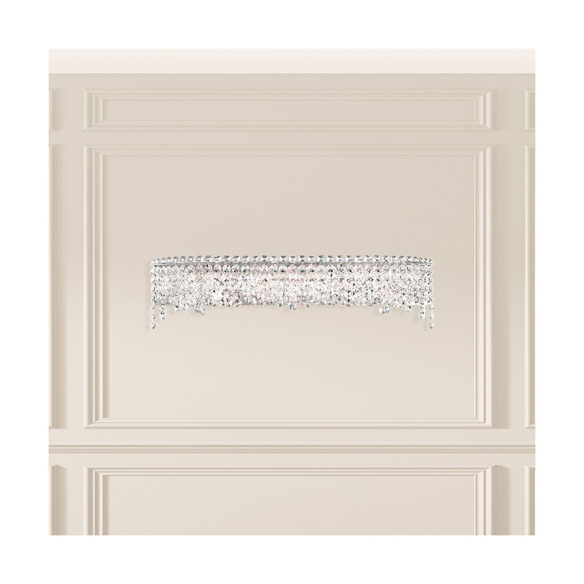 Chantant 6 Light 36 inch Polished Stainless Steel Bath Vanity & Wall Light in Optic, Strand