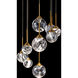 Beyond Quest LED 17 inch Aged Brass Multi-Light Pendant Ceiling Light, Beyond