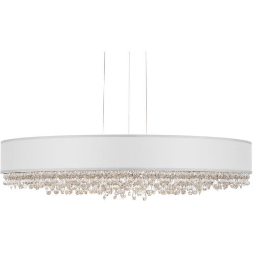 Eclyptix LED LED 28.8 inch Polished Stainless Steel Pendant Ceiling Light in Wavy Layout, Silver, Wavy Layout