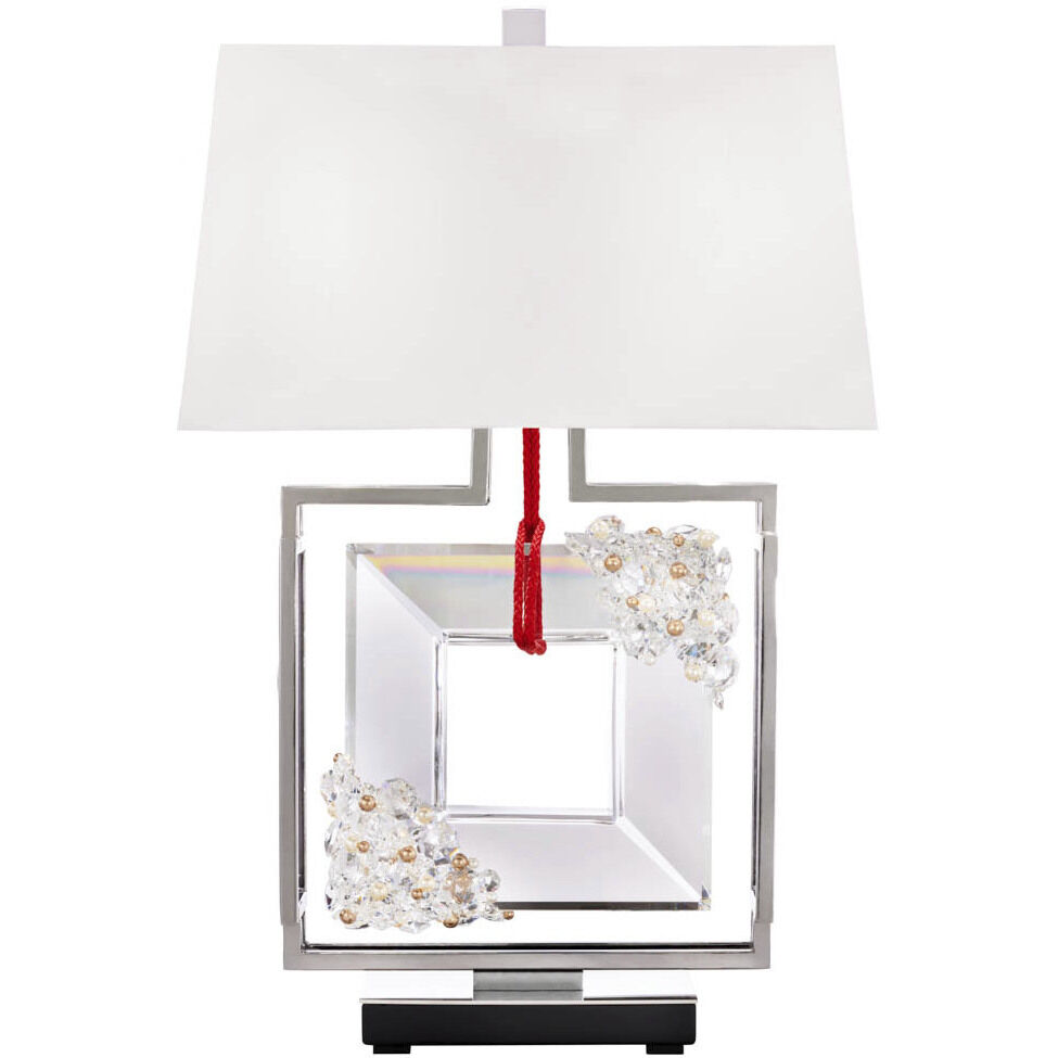 Forever Eva 28.25 inch 7.00 watt Polished Chrome Table Lamp Portable Light in Red Rope, Red Rope