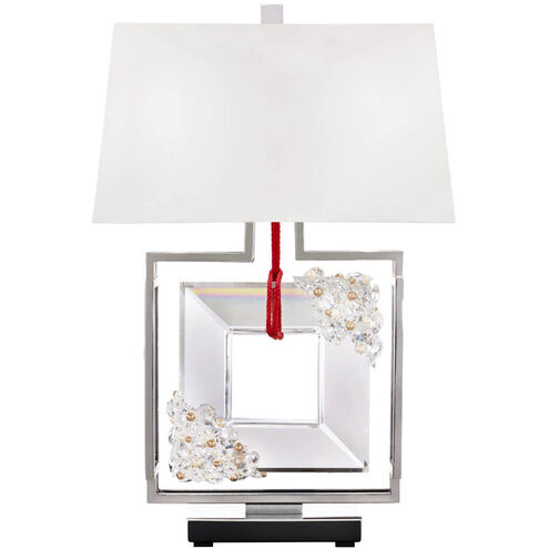 Forever Eva 28.25 inch 7.00 watt Polished Chrome Table Lamp Portable Light in Red Rope, Red Rope