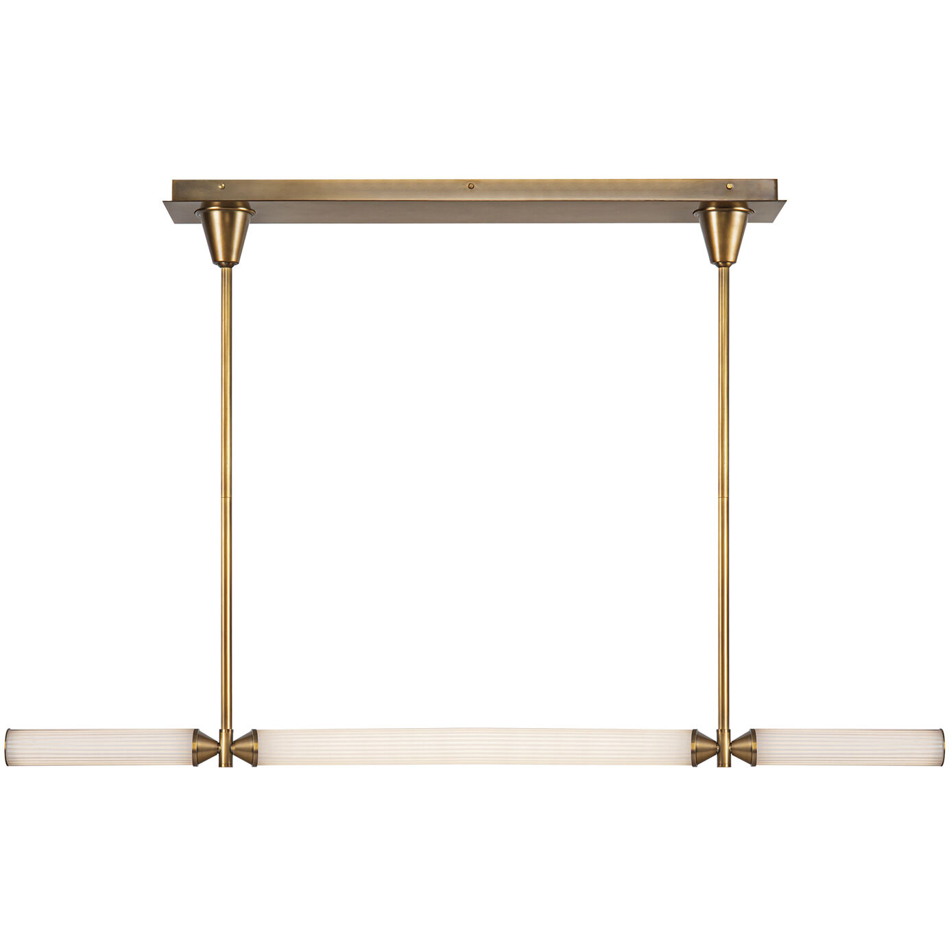 Edwin LED 47.88 inch Vintage Brass Linear Pendant Ceiling Light