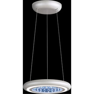 Infinite Aura LED 15 inch Glimmer Silver Pendant Ceiling Light