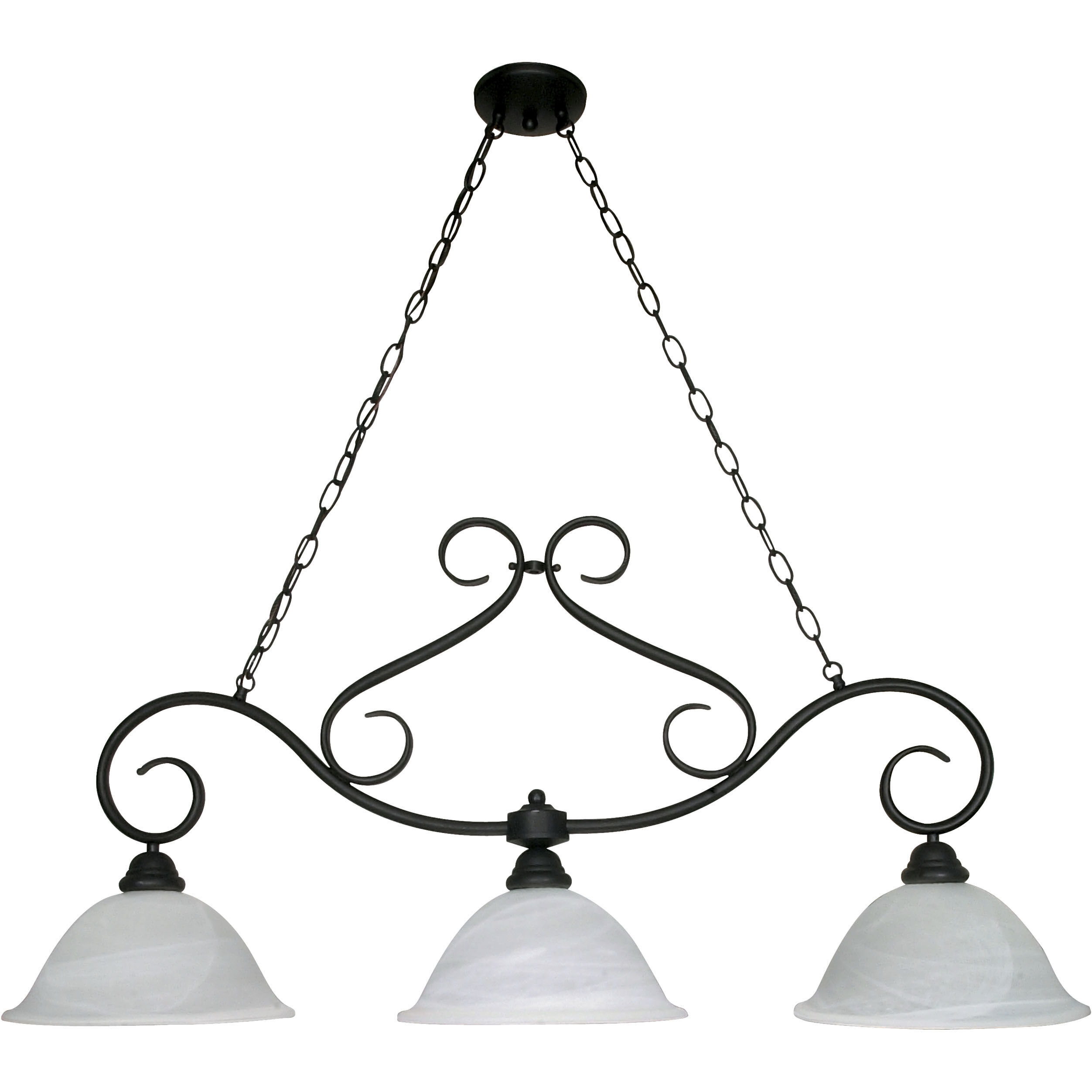 Castillo 3 Light 11.75 inch Textured Black Chandelier Ceiling Light