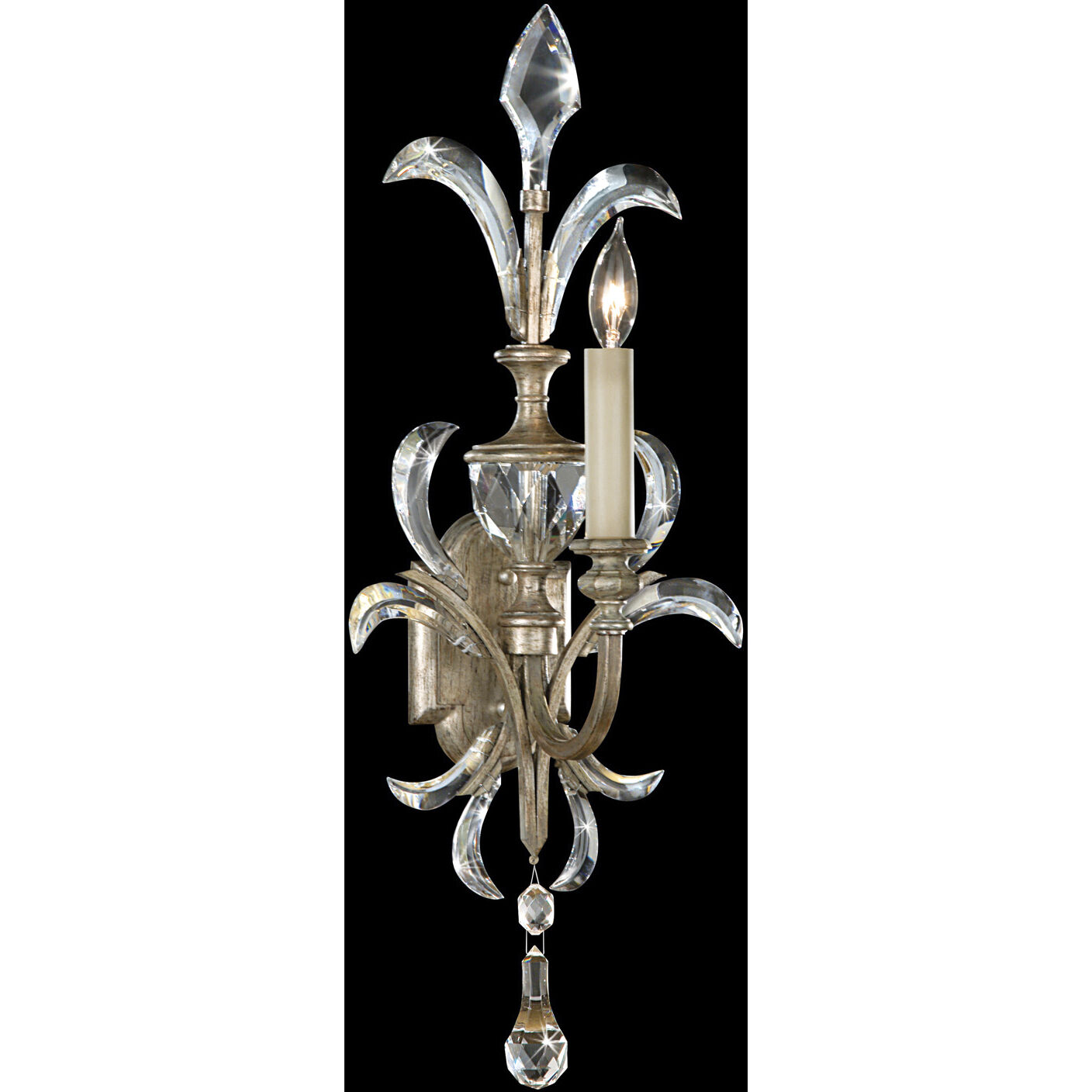 Beveled Arcs 1 Light 12 inch Silver Sconce Wall Light