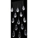 Beyond Hibiscus LED 20 inch Black Multi-Light Pendant Ceiling Light, Square Canopy