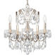 Century 5 Light 17 inch Antique Silver Chandelier Ceiling Light