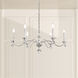 Modique 6 Light 32 inch Polished Silver Chandelier Ceiling Light in Heritage