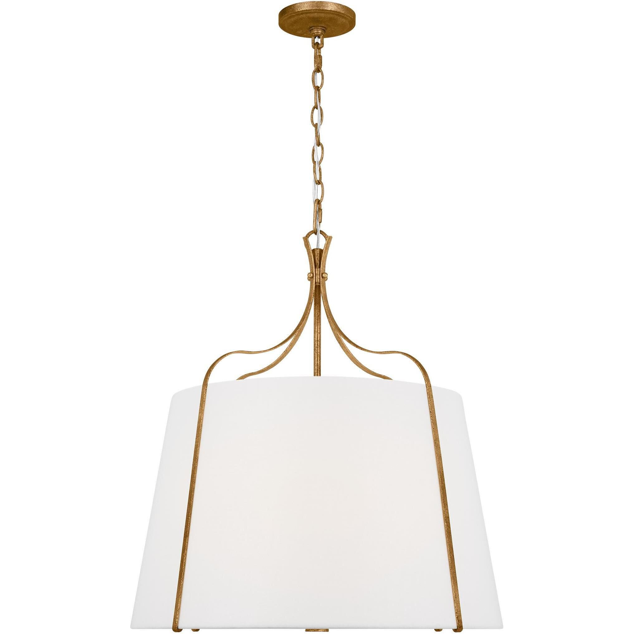 AH by Alexa Hampton Leander 4 Light Antique Gild Pendant Ceiling Light