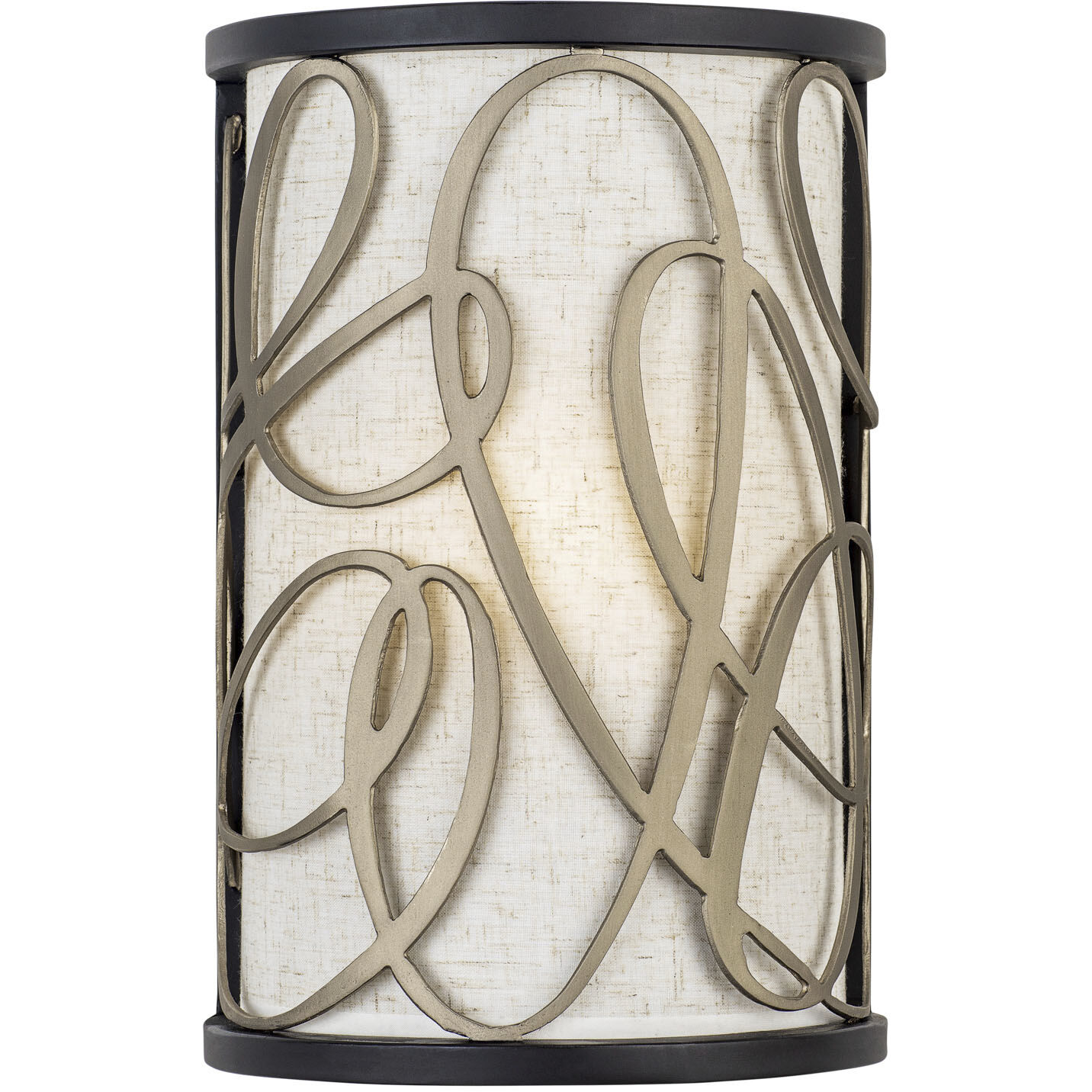 Scribble 1 Light 8 inch Matte Black with Artifact Wall Sconce Wall Light, Smithsonian Collaboration