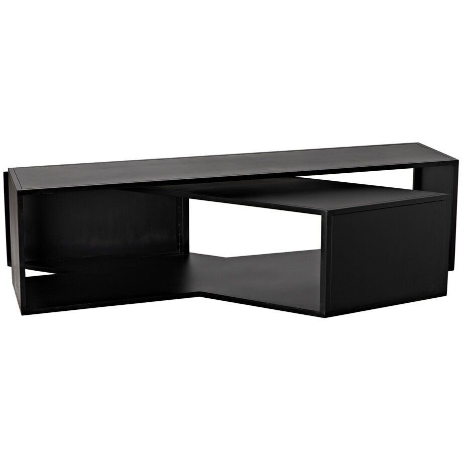 Keweco 73 X 58 inch Matte Black Coffee Table