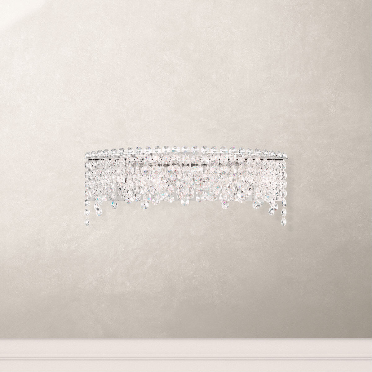 Chantant 4 Light 24.5 inch Polished Stainless Steel Bath Vanity & Wall Light in Optic, Strand