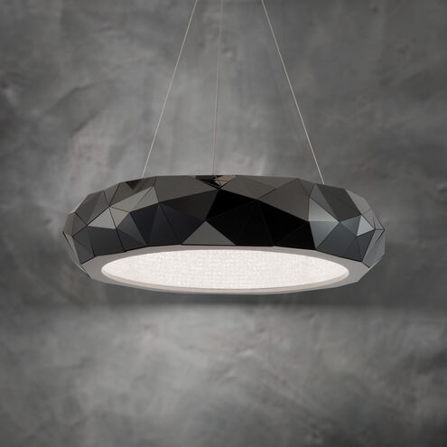 Mosaic LED 31 inch Black Stainless Steel Pendant Ceiling Light, Beyond