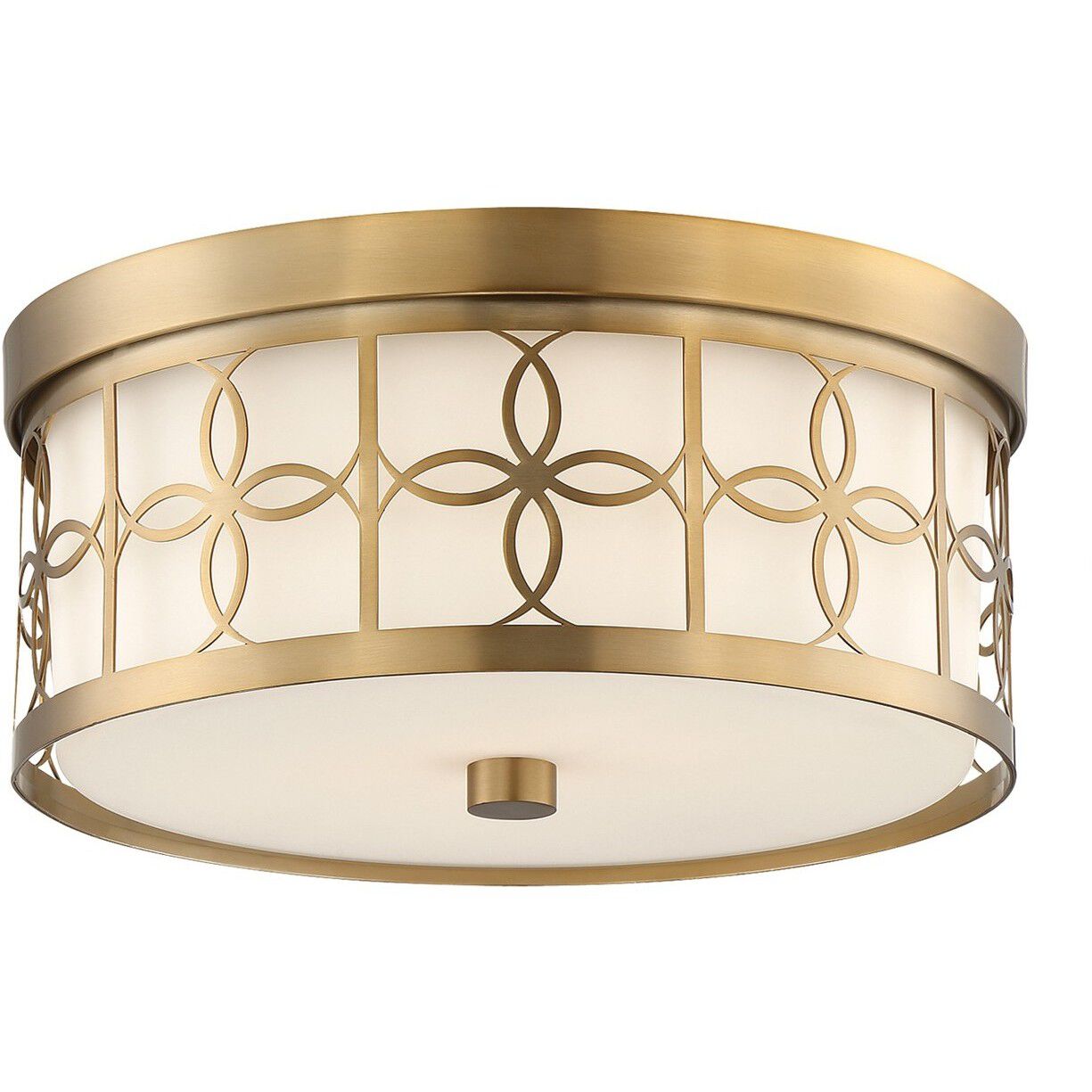 Anniversary 2 Light 13.5 inch Vibrant Gold Flush Ceiling Light