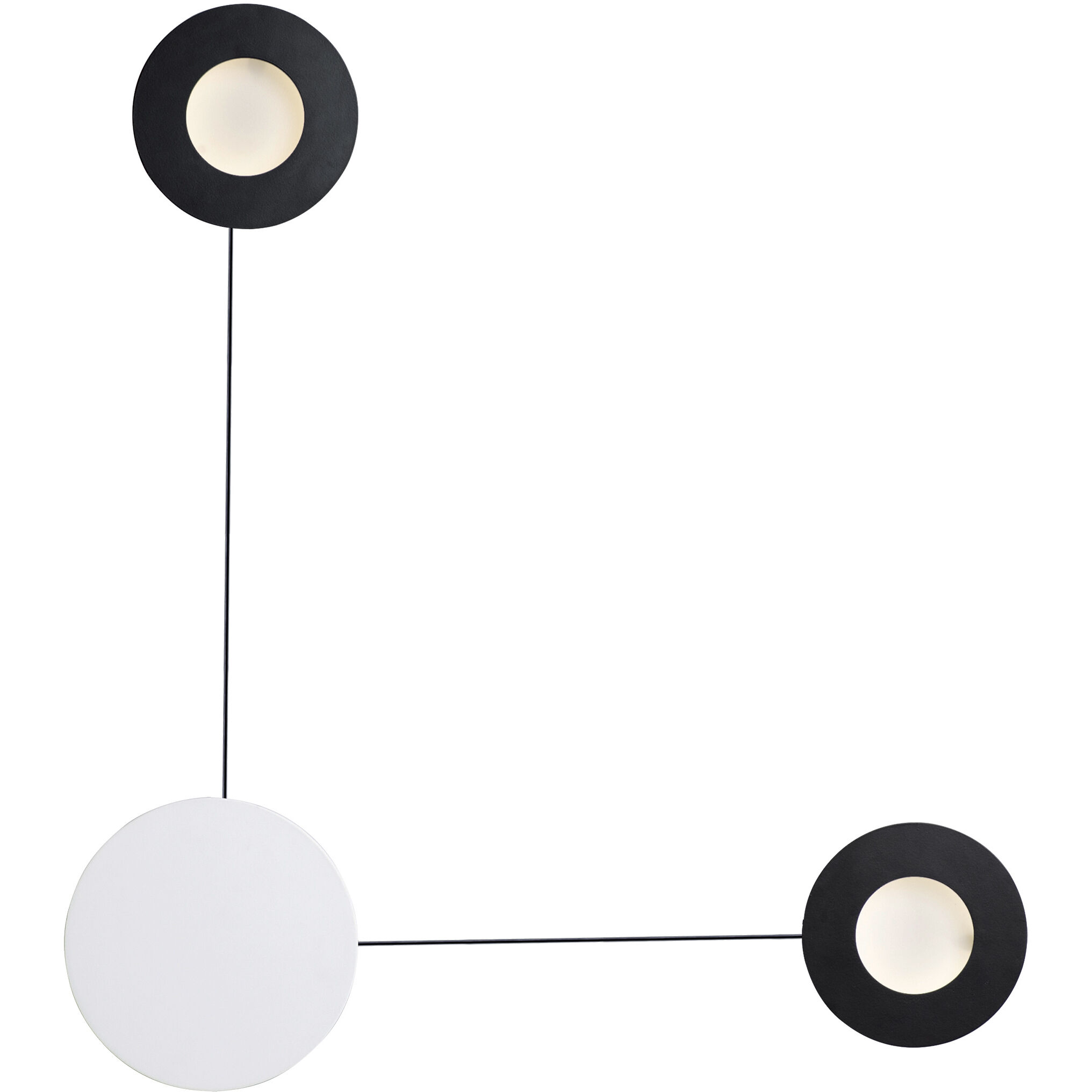 Orbital LED 17.5 inch Black and White ADA Wall Sconce Wall Light