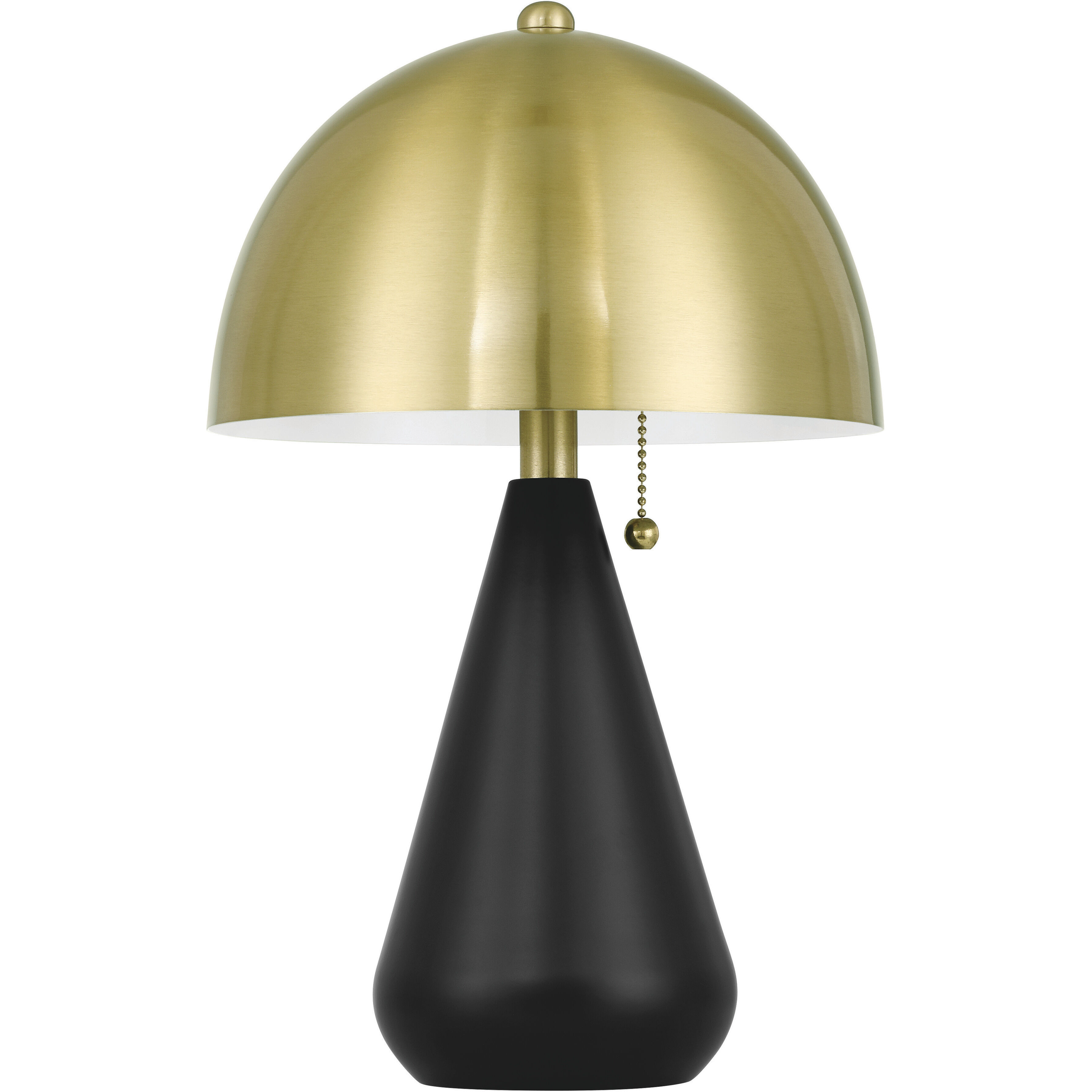 Shelby 14.55 inch Flat Black/Satin Brass Table Lamp Portable Light