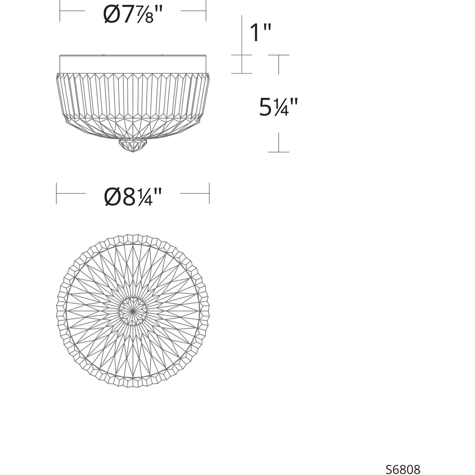 Regina LED 8.3 inch Polished Nickel Flush Mount Ceiling Light, Schonbek Signature