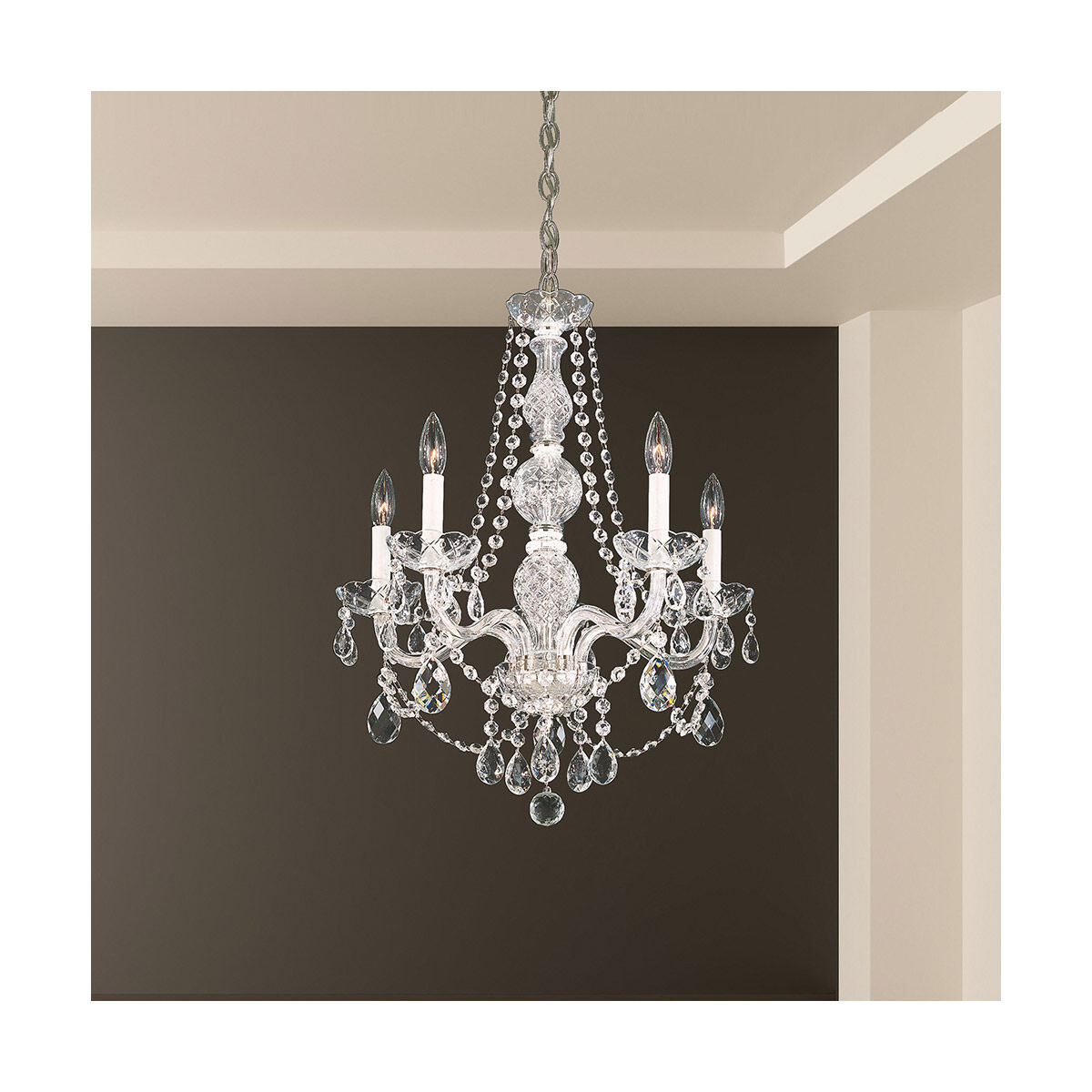 Arlington 5 Light 20.5 inch Polished Silver Chandelier Ceiling Light