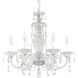 Sterling 6 Light 21 inch Polished Silver Chandelier Ceiling Light in Swarovski