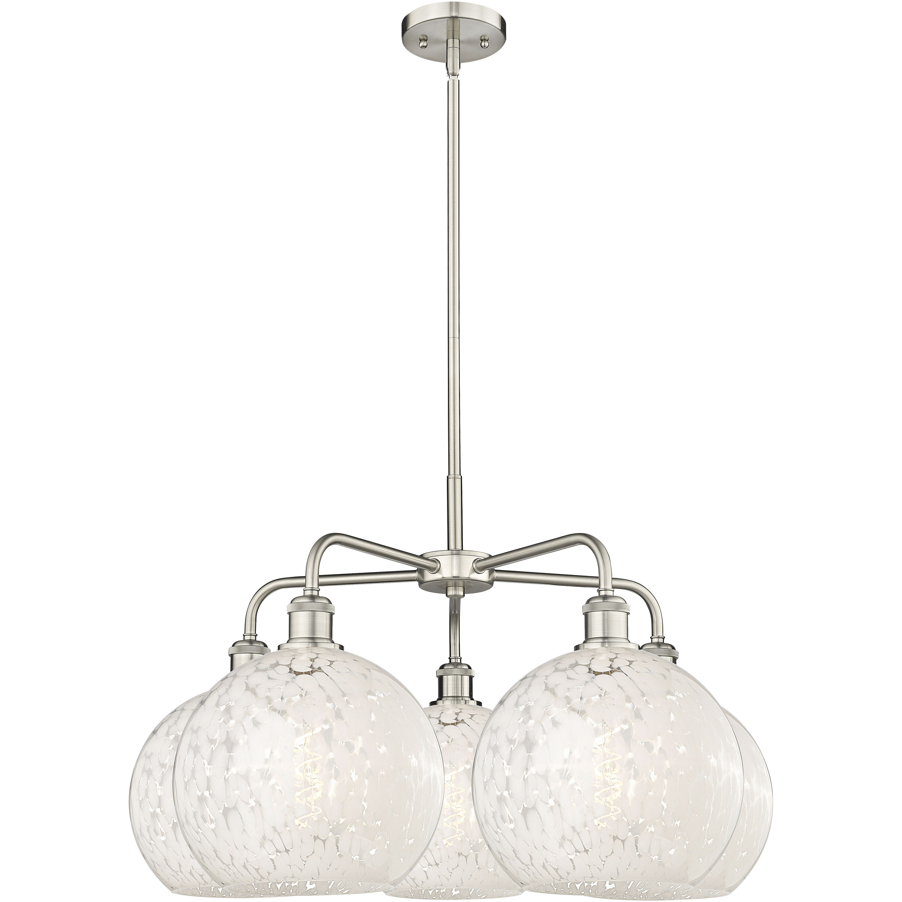 Ballston White Mouchette 5 Light 28.00 inch Chandelier