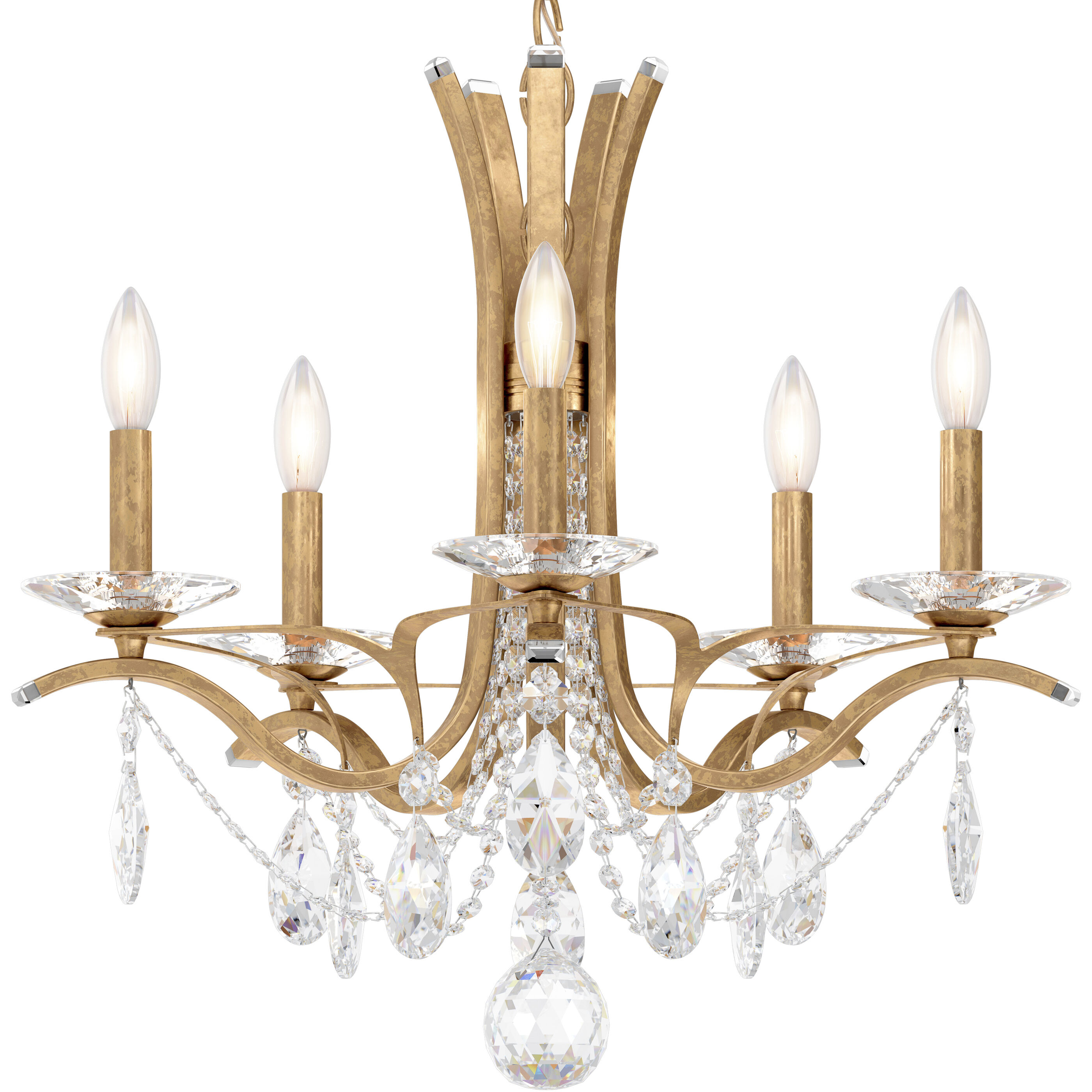 Vesca 5 Light French Gold Chandelier Ceiling Light