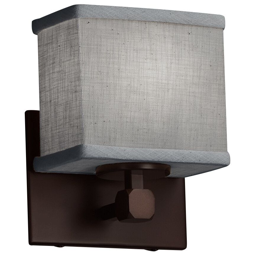 Textile 1 Light 6.5 inch Dark Bronze ADA Wall Sconce Wall Light, Tetra Family, Choices