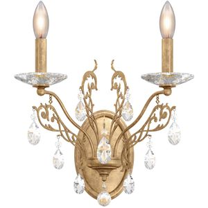 Filigrae 2 Light 9.5 inch French Gold Wall Sconce Wall Light