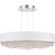 Signature Eclyptix LED 24 inch Polished Stainless Steel Pendant Ceiling Light in White, Wavy Layout, Wavy Layout
