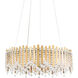 Chatter 12 Light Gold Mirror Pendant Ceiling Light in Optic, Adjustable Height